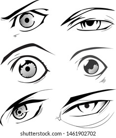 Reailty manga kawaii Eyes Vector