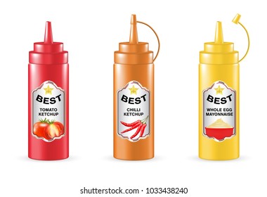 real 3d chilli tomato mayonnaise sauce tube