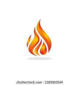 
real 3d fire logo, modern and cool
