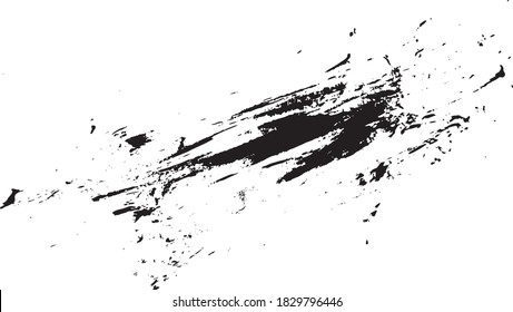 Real Abstract Ink Brush with a Black Color