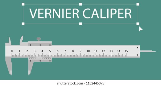 Real Analog Vernier Caliper is the tool for measure small equipment with 3 decimal. Drawing of Vernier Caliper with centimeter unit and millimeter unit.