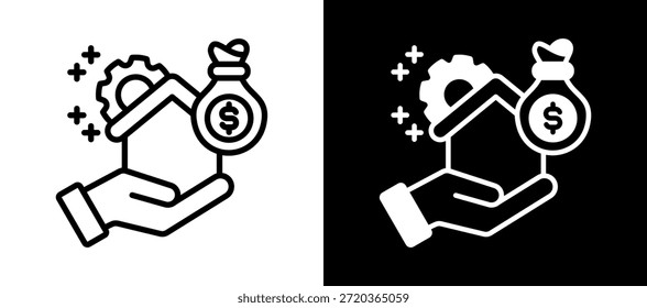 Symbol für reale Objekte mit weißem Hintergrund, Vektorgrafik