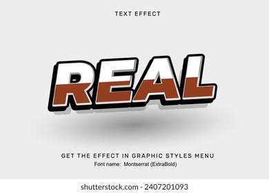Real efecto de estilo de texto de banner 3d diseño vectorial editable , maquillaje de texto 3d,