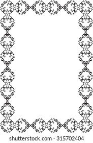 Real baroque ornate frame on white