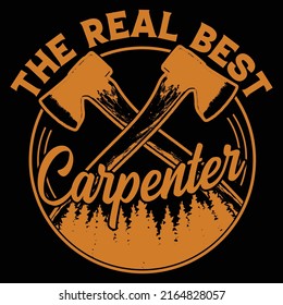 El mejor diseño de camisetas vectoriales de tipografía carpintero