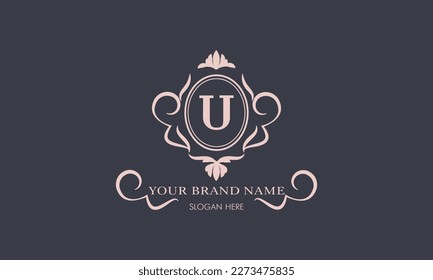 A real brand is a beautiful letter U logo. Suitable for a wide range of luxury businesses, such as restaurants, cafes, hotels, industrial, fashion, jewelry.