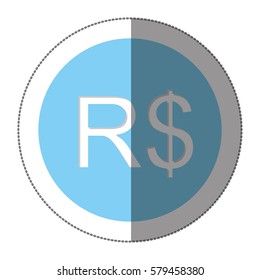real brazil currency symbol icon image, vector illustration
