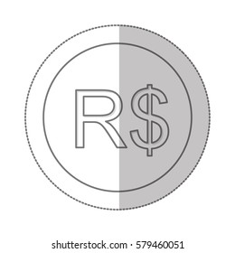 real brazil currency symbol icon image, vector illustration