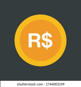 Real Brazil sign icon. Currency sign - money symbol.