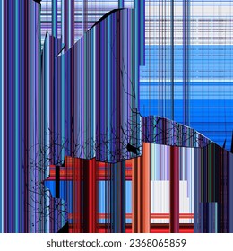 Real broken screen, burned pixels, real special effect.