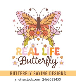 Real butterfly floral retro design, floral retro butterfly designs