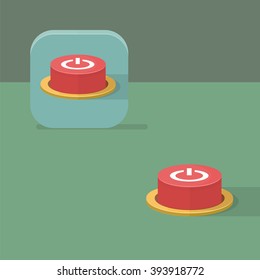 Real button and icon one