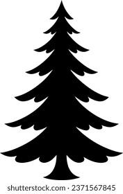 Real Christmas spruce tree. Sketch for greeting card with text, festive poster or party invitations.The attributes of Christmas and New year. Vector closeup illustration realistic style.