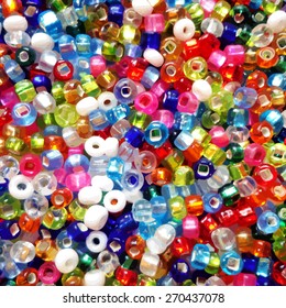 Real colorful beads background vector