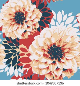 Real coloring dahlia flower in pattern texture.