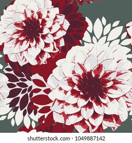 Real coloring dahlia flower in pattern texture.