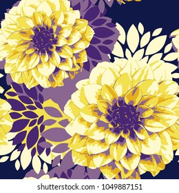 Real coloring dahlia flower in pattern texture.