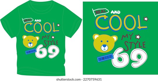 real and cool bear 69 Graphic design vector