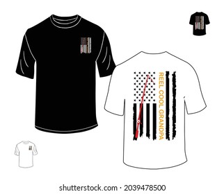 Real Cool Grandpa T-Shirt Design Vector