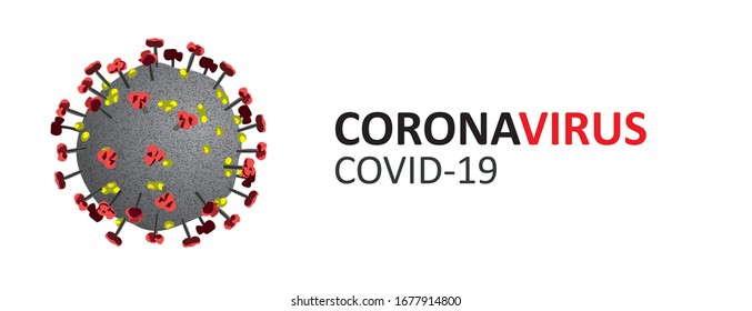 Real coronavirusmodel on the white background. Eps 10 vector file.