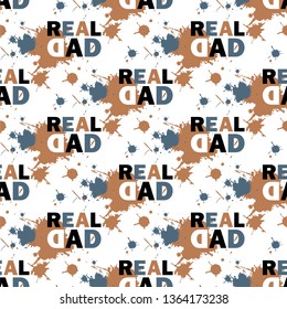 Real dad. Vector illustration of seamless pattern.