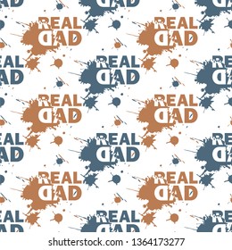 Real dad. Vector illustration of seamless pattern.