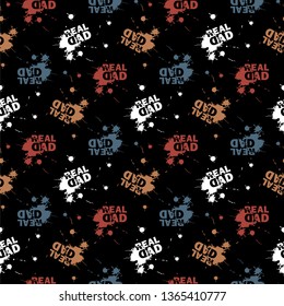 Real dad. Vector illustration of seamless pattern.