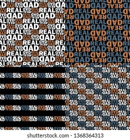 Real dad. Vector illustration of seamless patterns. Set.