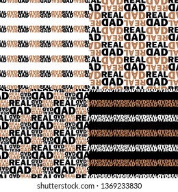 Real dad. Vector illustration of seamless patterns. Set.