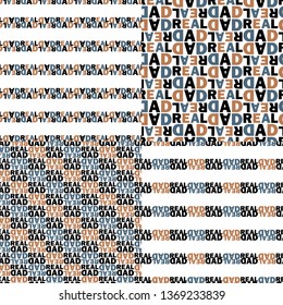 Real dad. Vector illustration of seamless patterns. Set.