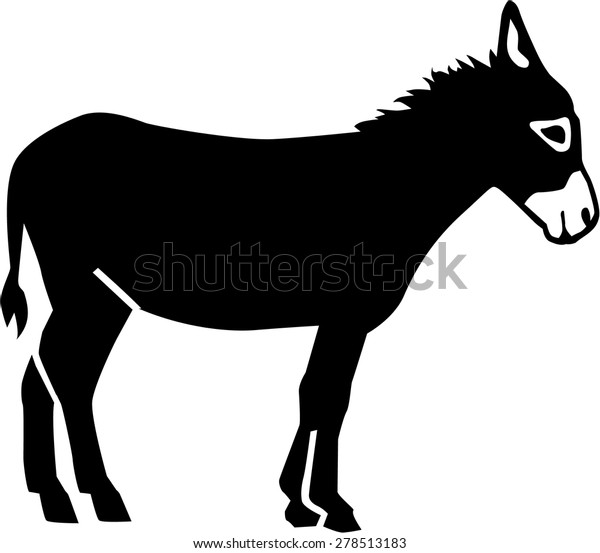 Real Donkey Stock Vector (Royalty Free) 278513183