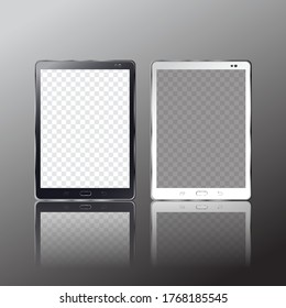 Real drawing of a tablet. Tablet with real digital screen.