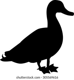 Real duck silhouette