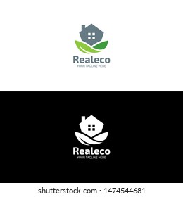 Real Eco Logo Design with Leaf