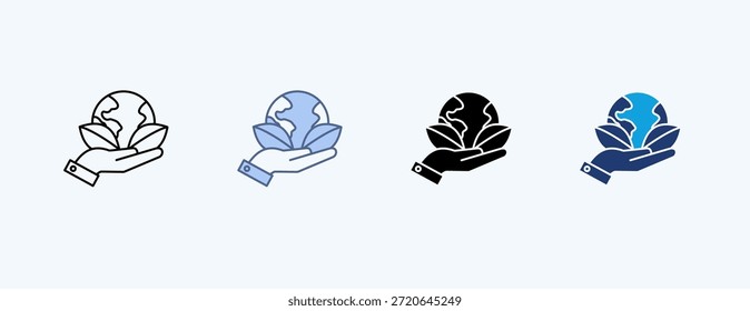 Vector de ilustración de múltiples iconos de entorno real