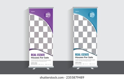 Real Esart Roll Up Banner Template Design