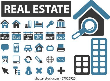 señales inmobiliarias y de construcción. vector