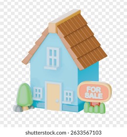 Real Estate 3D Icon  High-Quality 3D Visuals for Property, Housing  Real Estate Projects