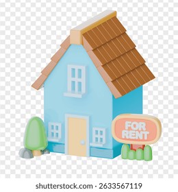 Real Estate 3D Icon  High-Quality 3D Visuals for Property, Housing  Real Estate Projects