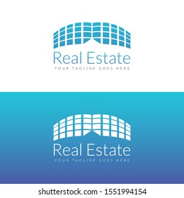 Real Estate 3D Logo Design. Simple 3D Object with Color Gradient. Creative Concept Modern For Your Company.