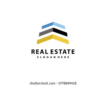 Real Estate abstract luxury logo design 