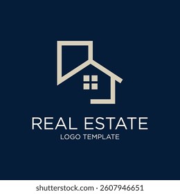 Real Estate Abstract Roof Vector Logo Template