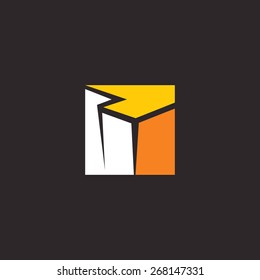 Real Estate abstract sign. Vector Illustration.
Branding Identity Corporate vector logo design template Isolated on a dark background