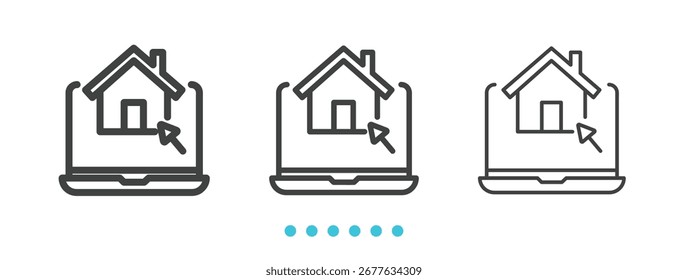 real estate ads icon. Thin line icon vector