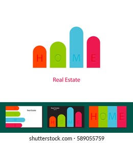 Real estate agency investment logo concept.