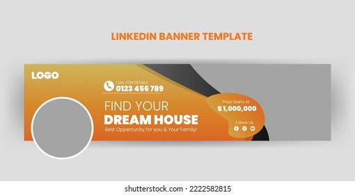 Real Estate Agency Linkedin Profile Banner Template