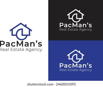 real estate agency logo, pacman's real estate agency logo