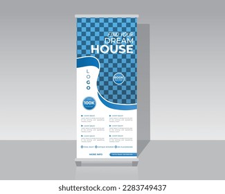 Real Estate Agency Roll Up Banner Design