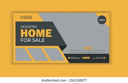 Real estate agency social media banner and Facebook event house sale template