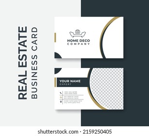 real estate agent business card design template. Modern abstract company corporate clean creative elegant Real estate agency realtor home rental business card design visiting card template 